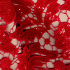 Miniatura de foto de Encaje guipure lentejuelas, flores y hojas rojo