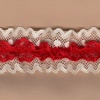 Miniatura de foto de Plisado puntilla crudo, rojo 45 mm