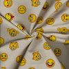 Miniatura de foto de Loneta gris estampada emojis