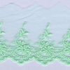 Miniatura de foto de Encaje bordado algodón orgánico 65mm verde claro