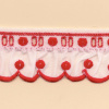 Miniatura de foto de Tira bordada fruncida pasacintas blanco y rojo 55mm