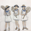 Miniatura de foto de Popelín estampado digital tenistas