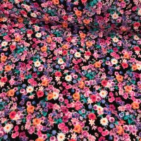 Miniatura de foto de Bielástica ligera flor mini multicolor negro 94%pol, 6% spa