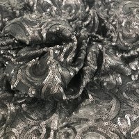 Miniatura de foto de Encaje lentejuelas fantasía negro