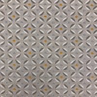 Miniatura de foto de Loneta jacquard geométrico gris-mostaza-beige