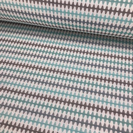 Telpes telas - Tela impermeable para exterior Dralon rayas azul y gris
