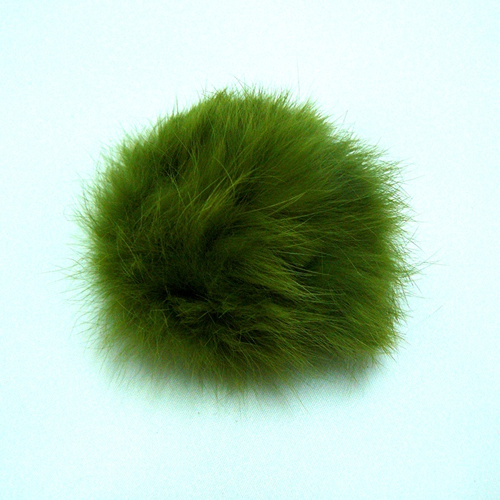 Foto de Ponpón conejo 5 a 6 cm verde seco