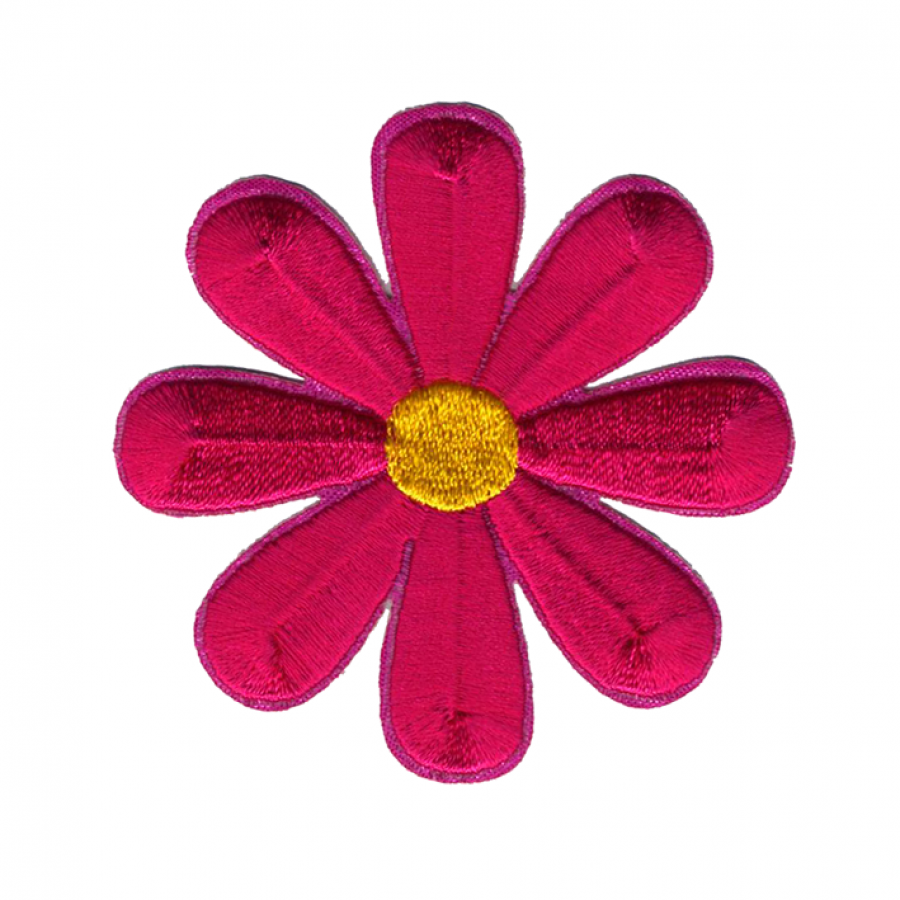 Foto de flor margarita termoadhesivo 6 cm. fucsia
