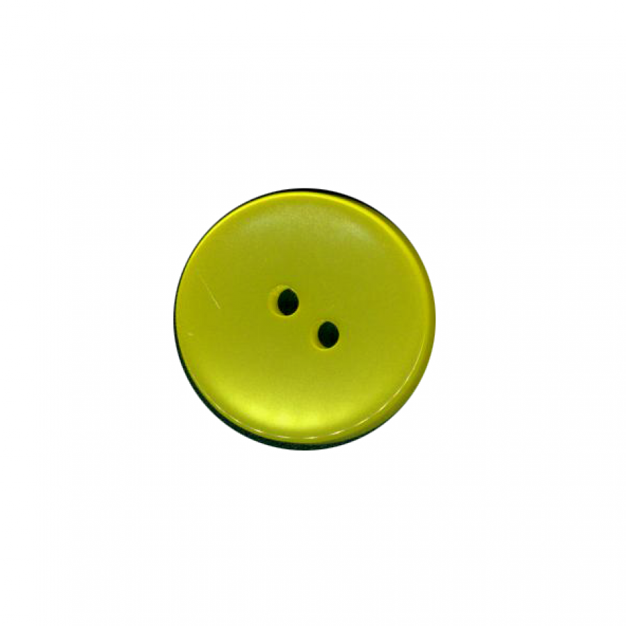 Foto de Boton 2 agujeros plano amarillo 20mm