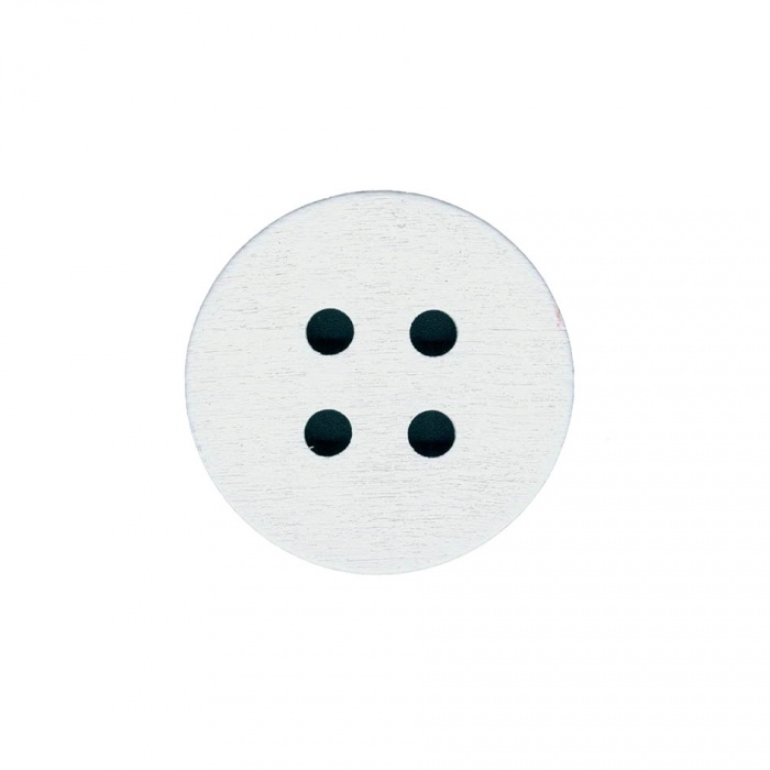 Foto de Botón de madera para decorar blanco
