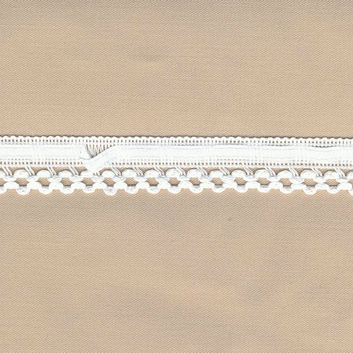 Puntilla pasacintas con cinta blanco 17mm
