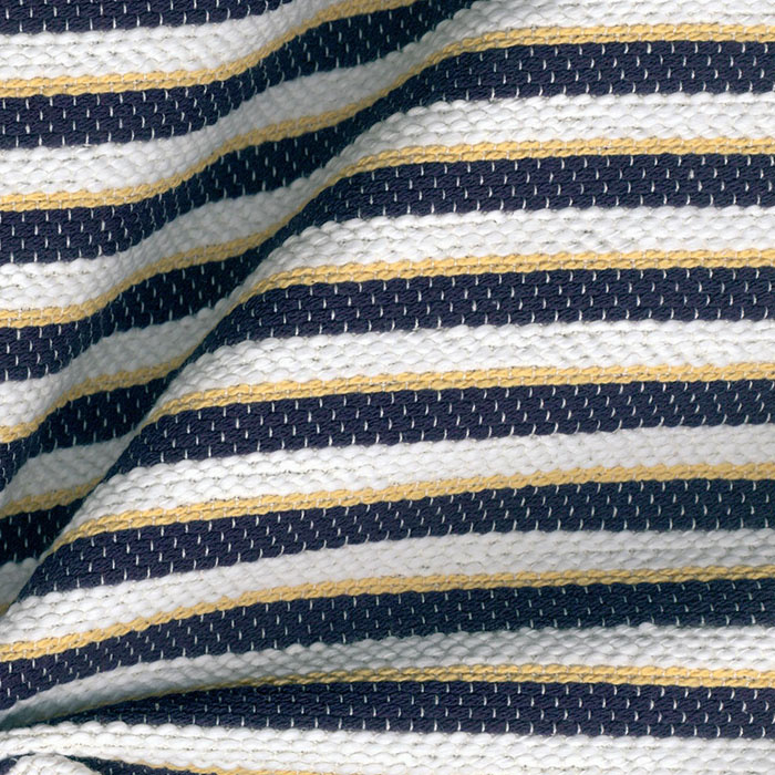 Chanel algodón rayas blanco-marino-amarillo