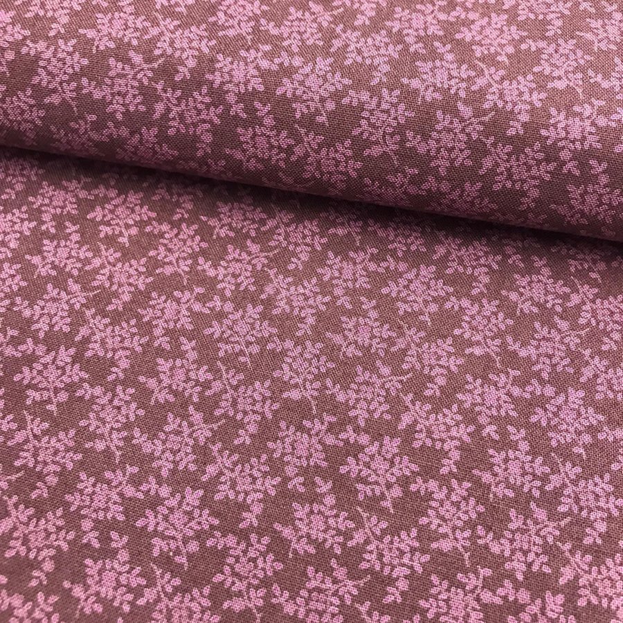 542-patchwork japones est. fondo granate ramas rosa