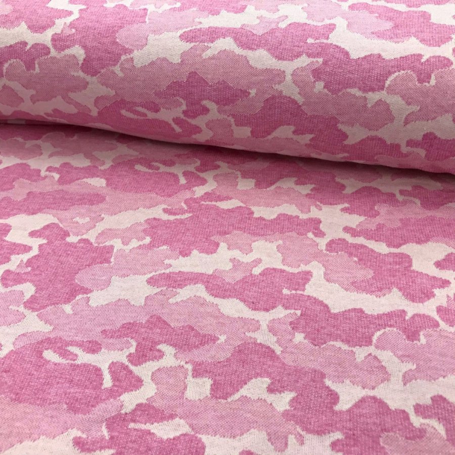 Punto jacquard camuflaje rosa
