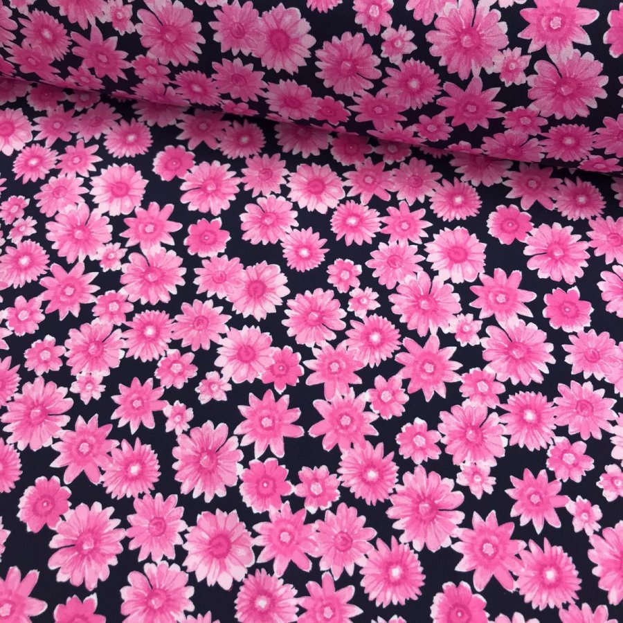 Foto de Lycra baño mate flores rosa
