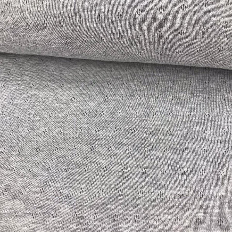Punto camiseta calado gris