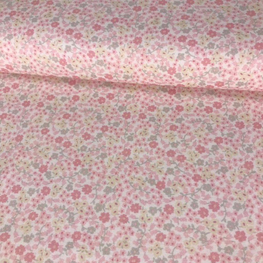 Viyela Ana flor mini rosa