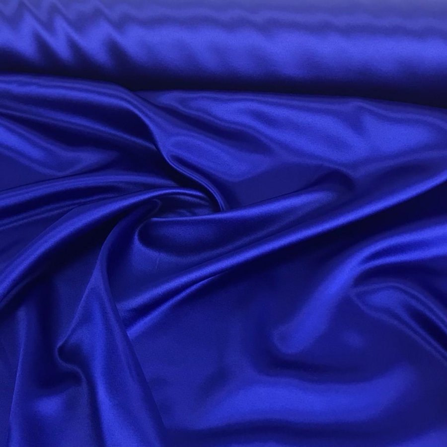 Satén lencero elástico azulón